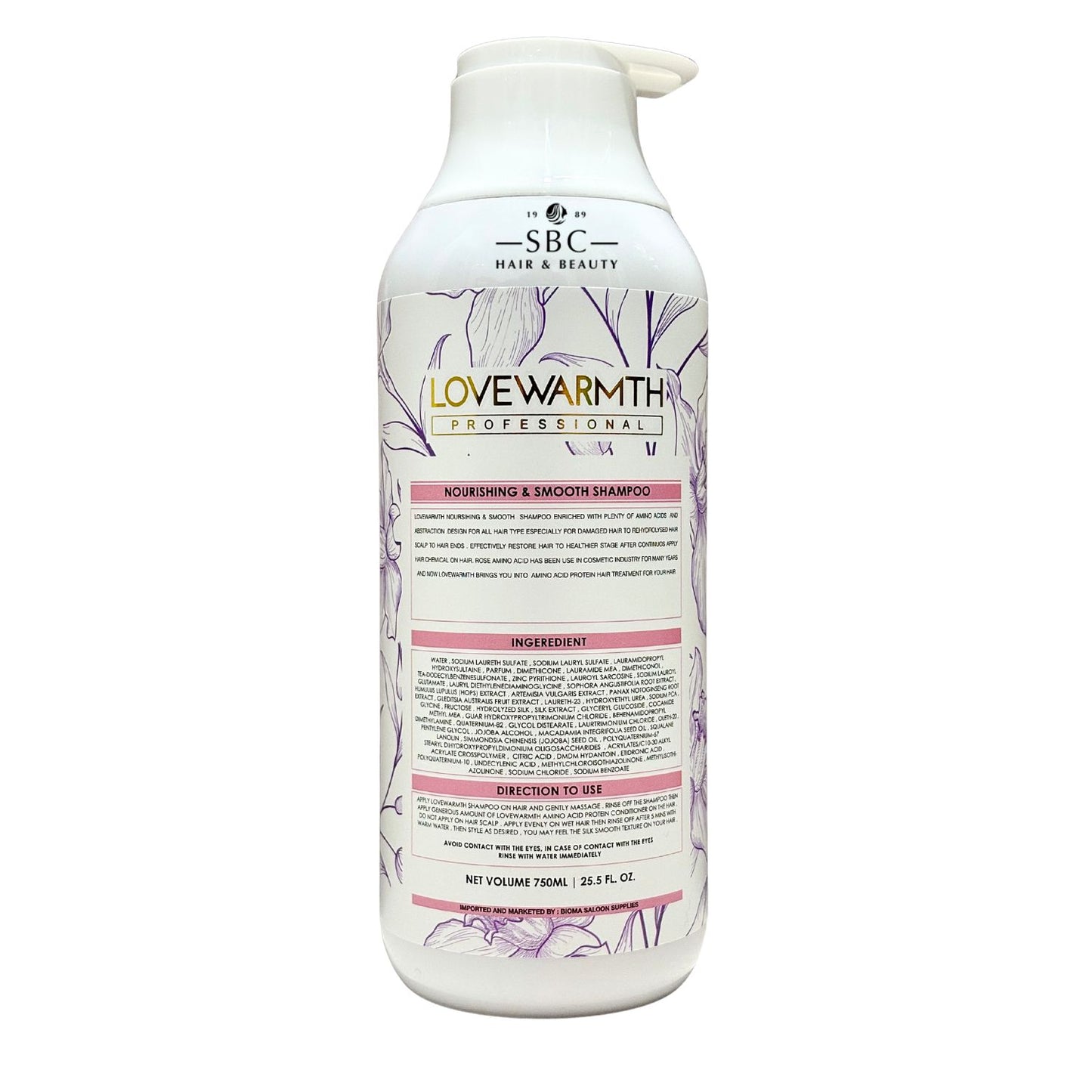 LOVEWARMTH NOURISHING & SMOOTH SHAMPOO 750 ML