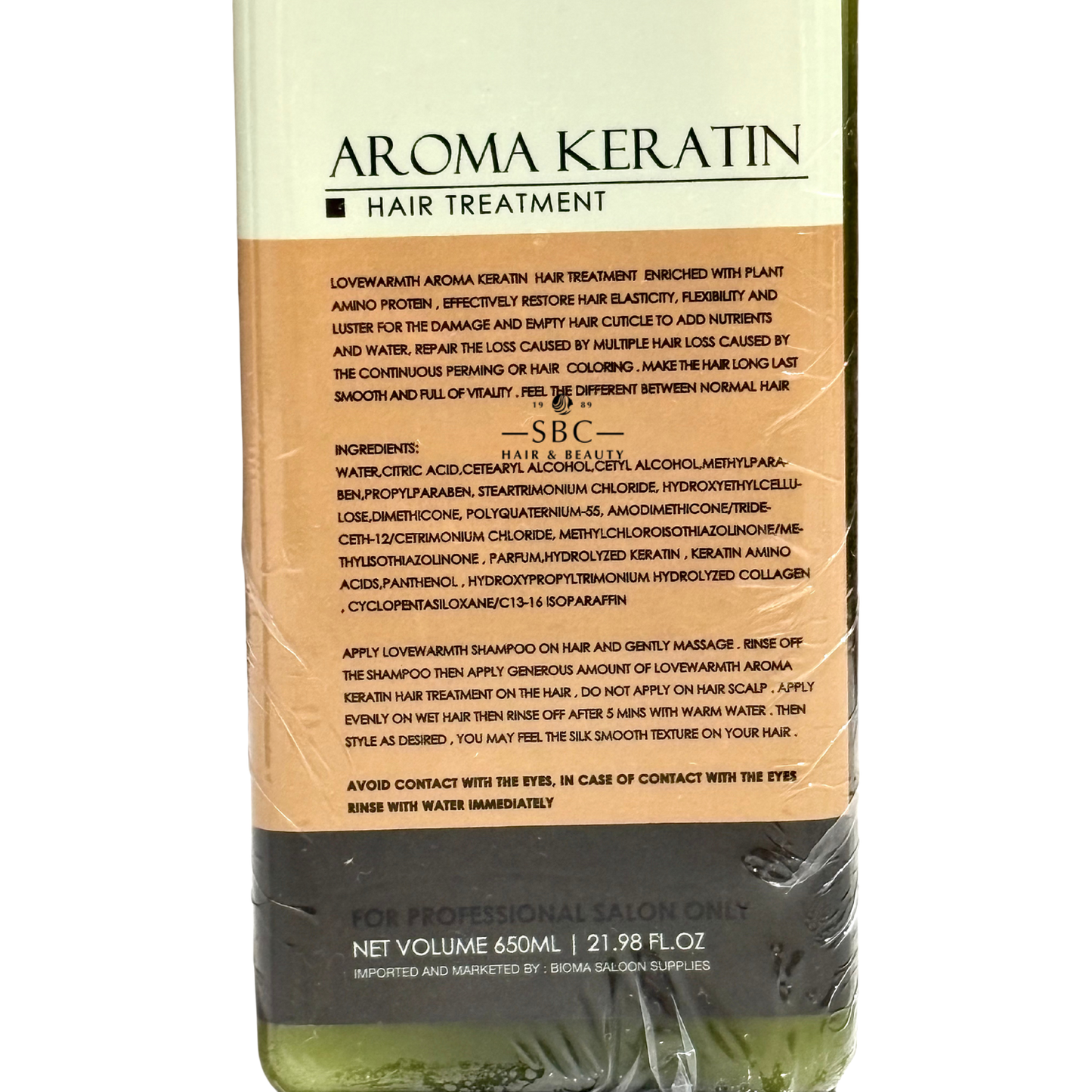 LOVEWARMTH AROMA KERATIN HAIR TREATMENT 650 ML