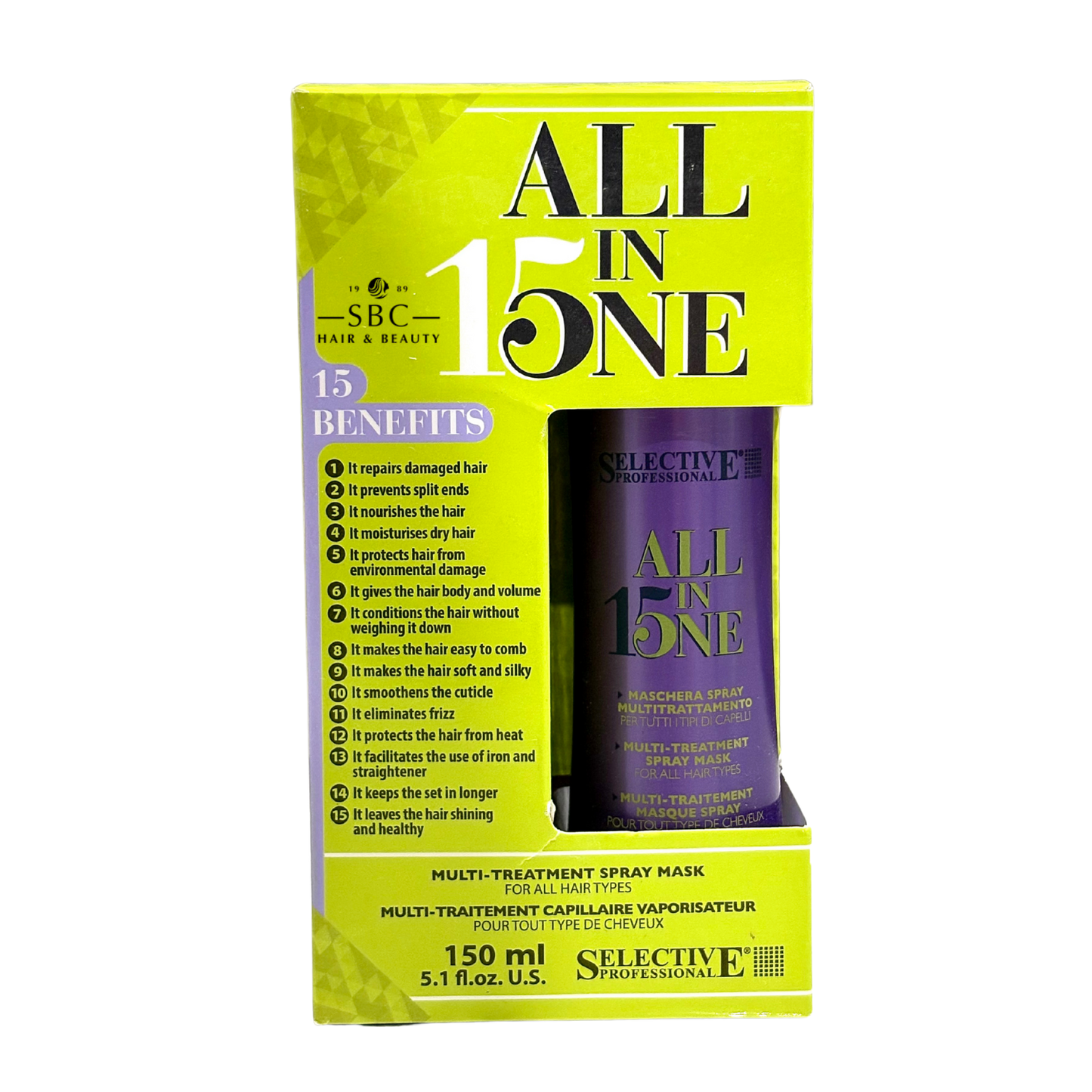 SELECTIVE ALL 15 IN 1 MULTI-TREATMENT SPRAY MASK 150 ML