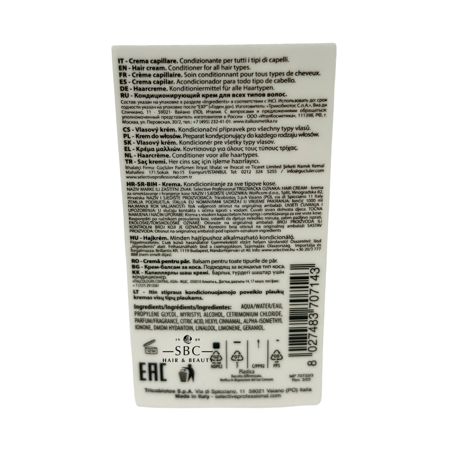 SELECTIVE HAIR CREAM 1000 ML