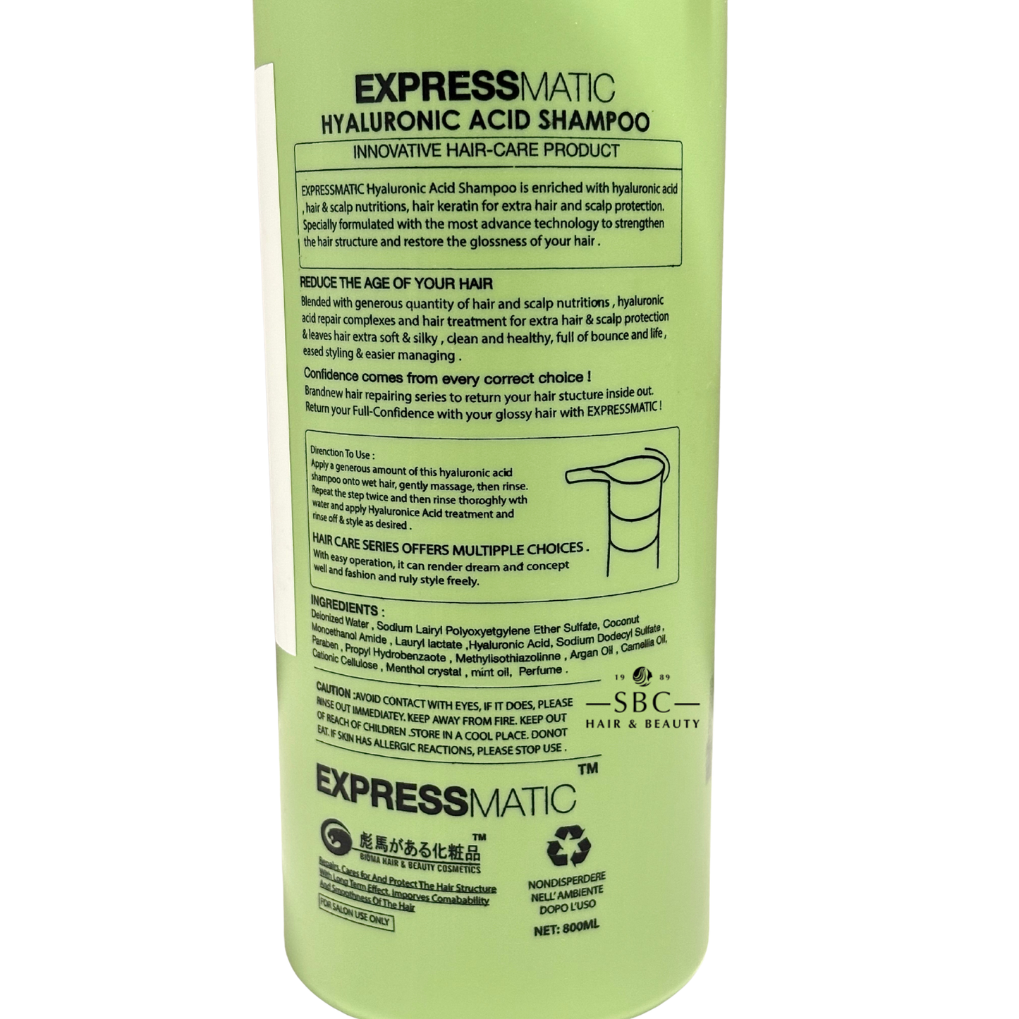 EXPRESSMATIC HYALURONIC ACID SHAMPOO 800 ML