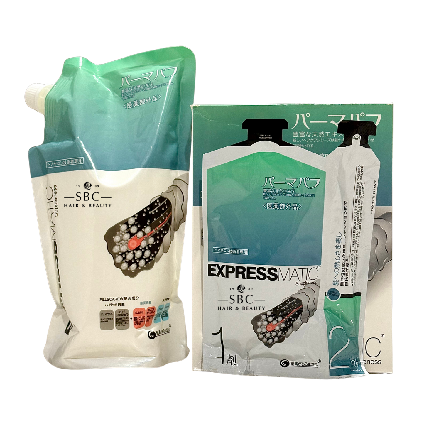 EXPRESSMATIC HOT PERM 1 SET (NO.1 100 ML X 6 PCS, NO.2 1000 ML)