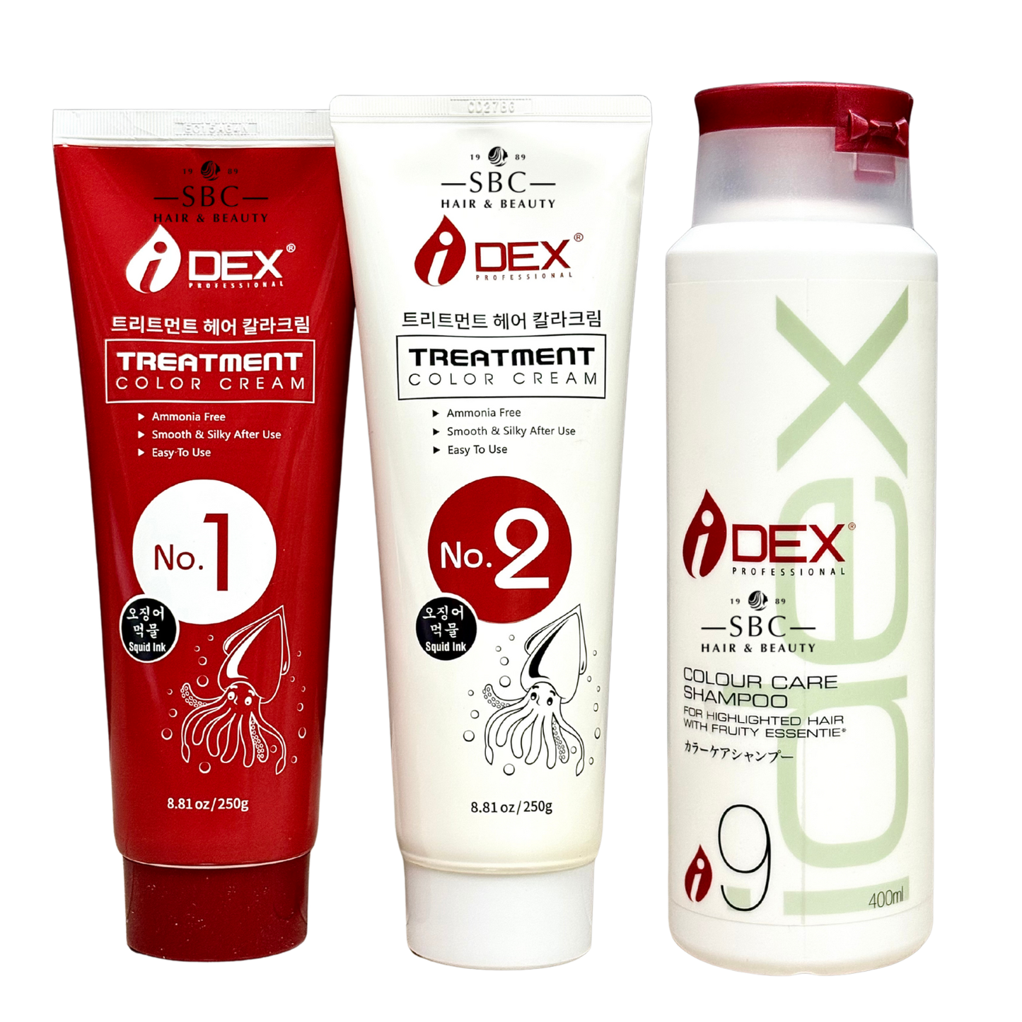 IDEX TREATMENT COLOR CREAM SQUID INK 250 G X 2 (4N, 5N, 6WB, 7N)